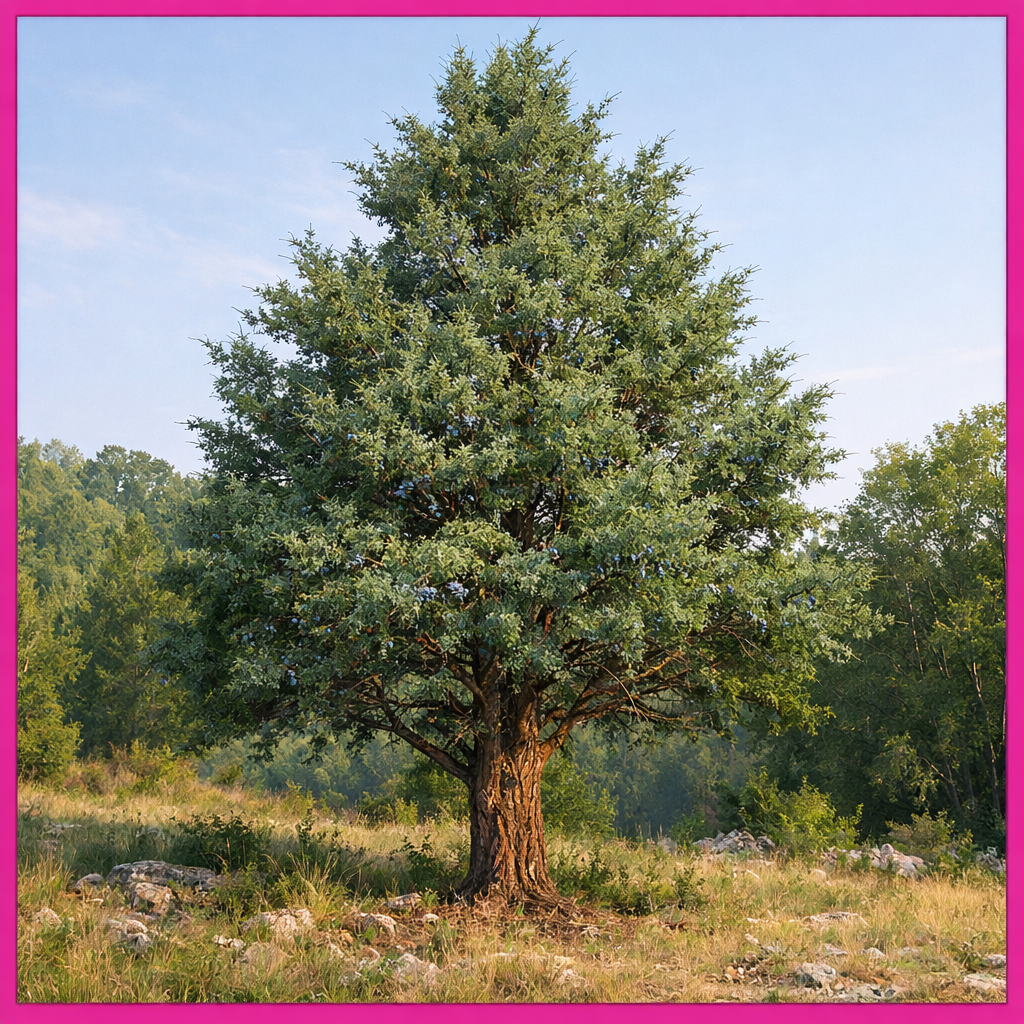 cedro de Virginia no pertenece al género Cedrus (los “cedros verdaderos”), sino al género Juniperus. Su aceite esencial huele a "lápiz recién afilado". 